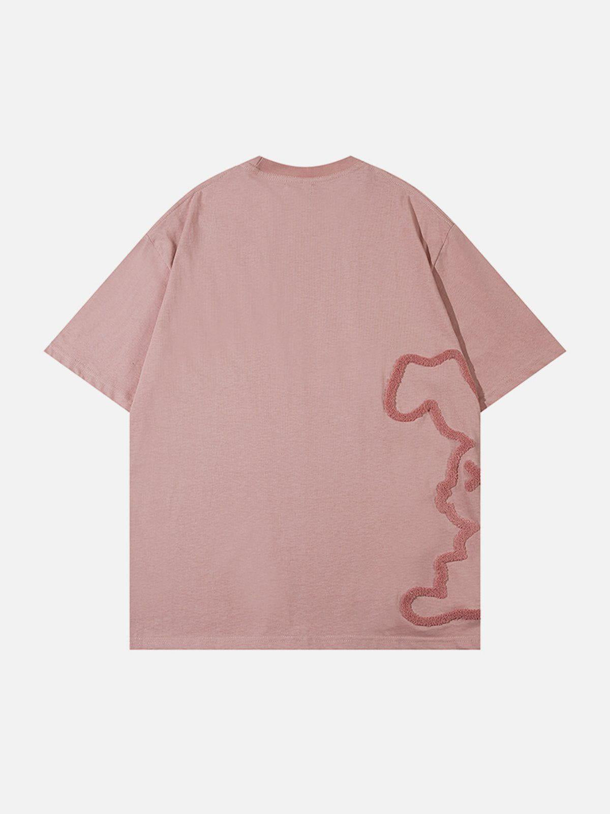 TALISHKO Cutted Rabbit Embroidery Tee