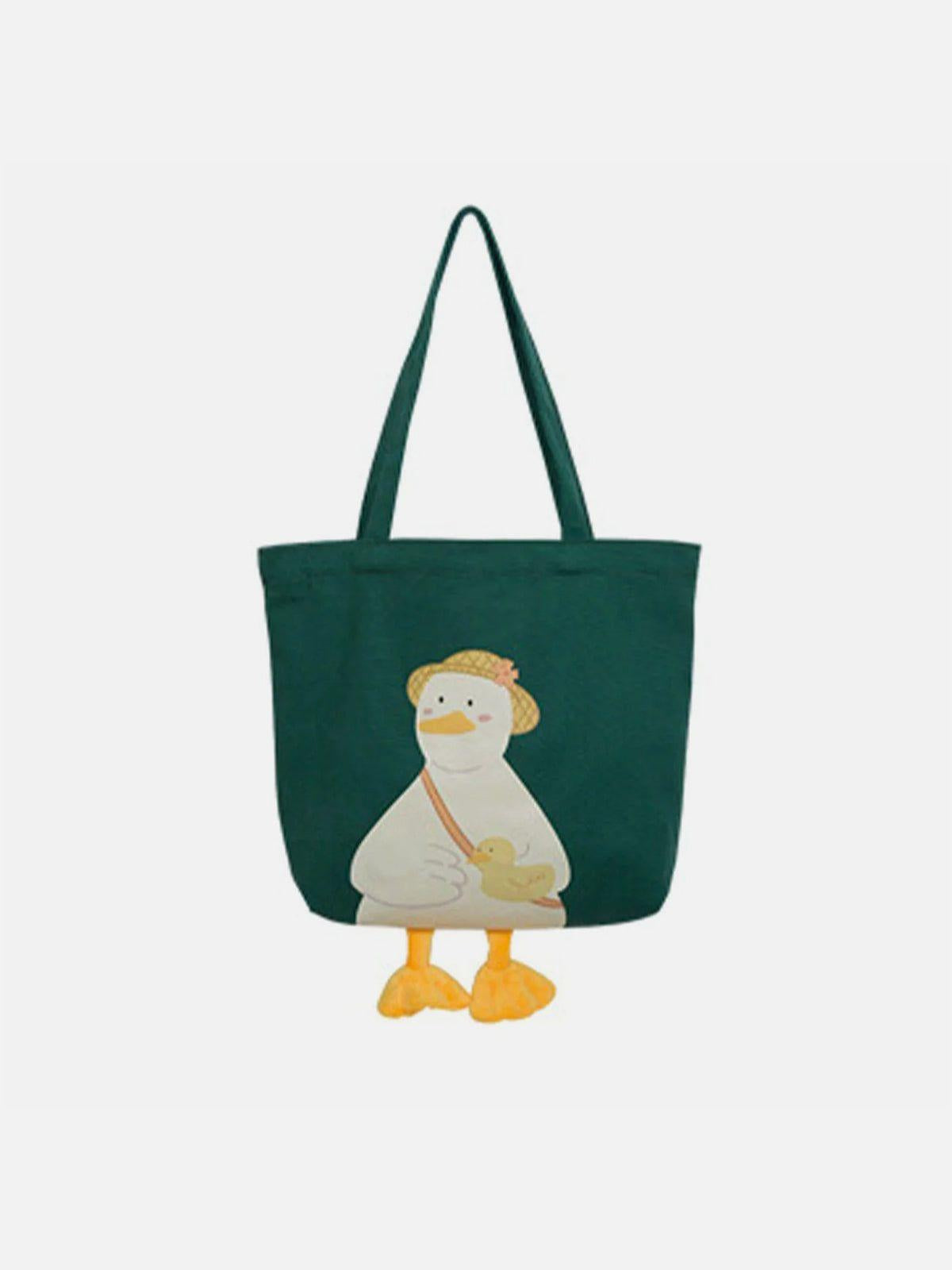 TALISHKO Straw Hat Duck Canvas Bag