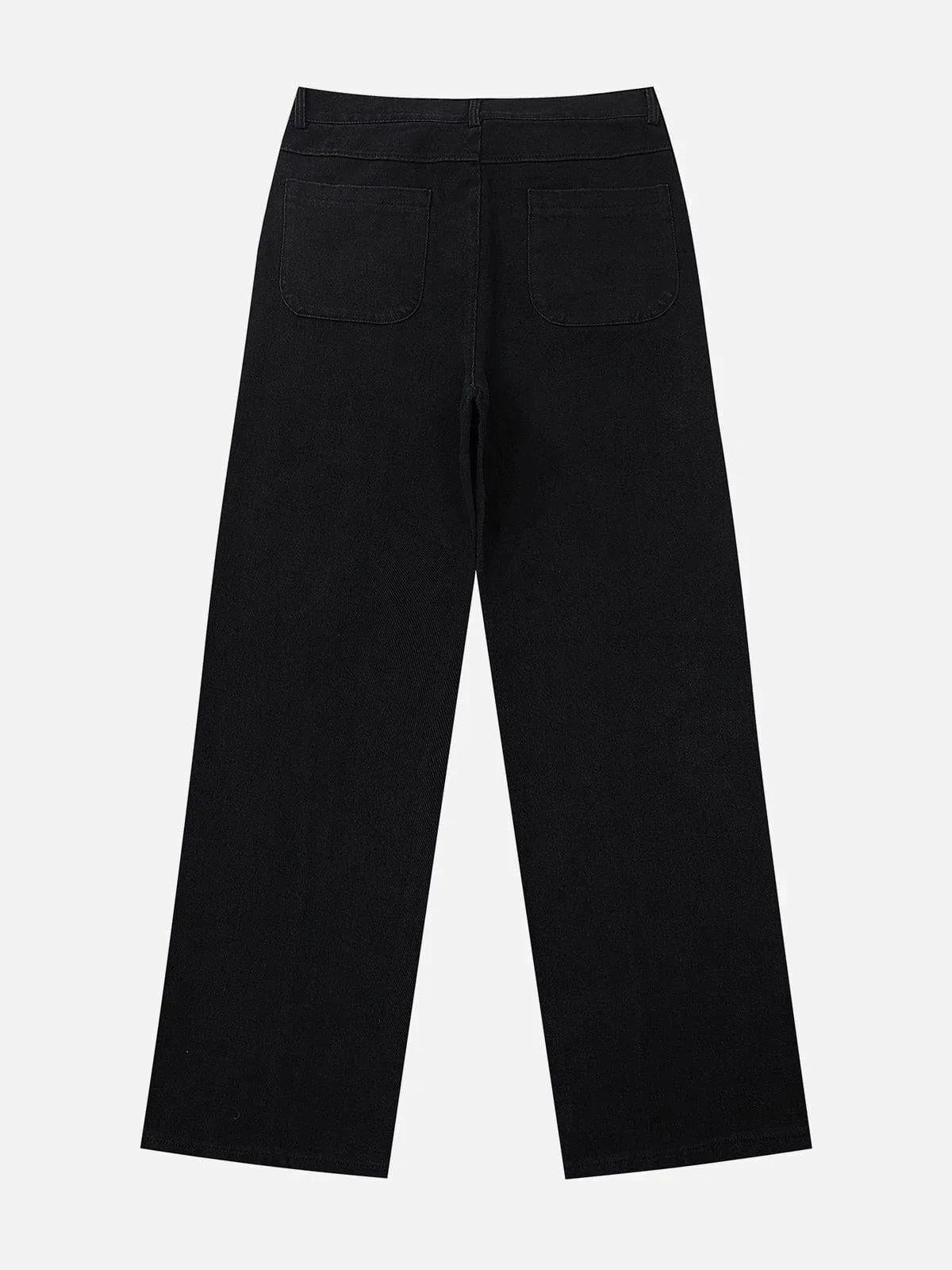 TALISHKO Patchwork Washed Design Jeans