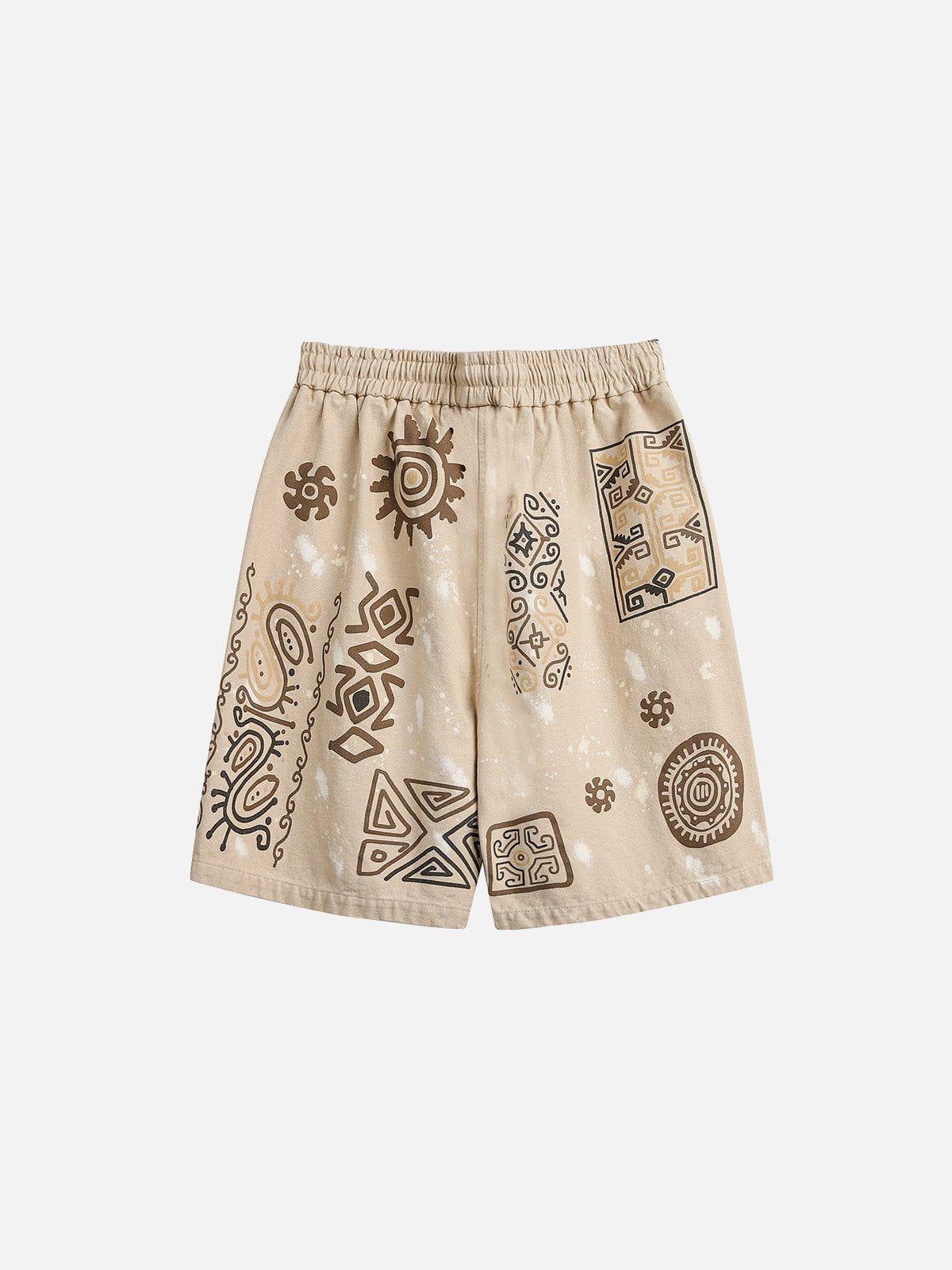 TALISHKO Desert Graffiti Print Shorts