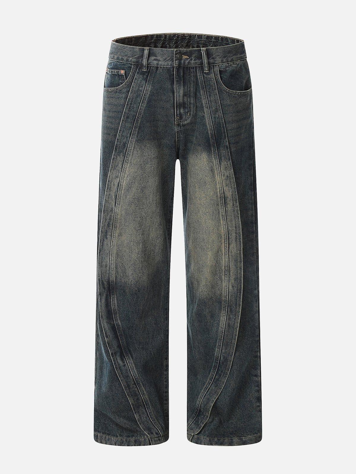 TALISHKO Symmetrical Washed Jeans