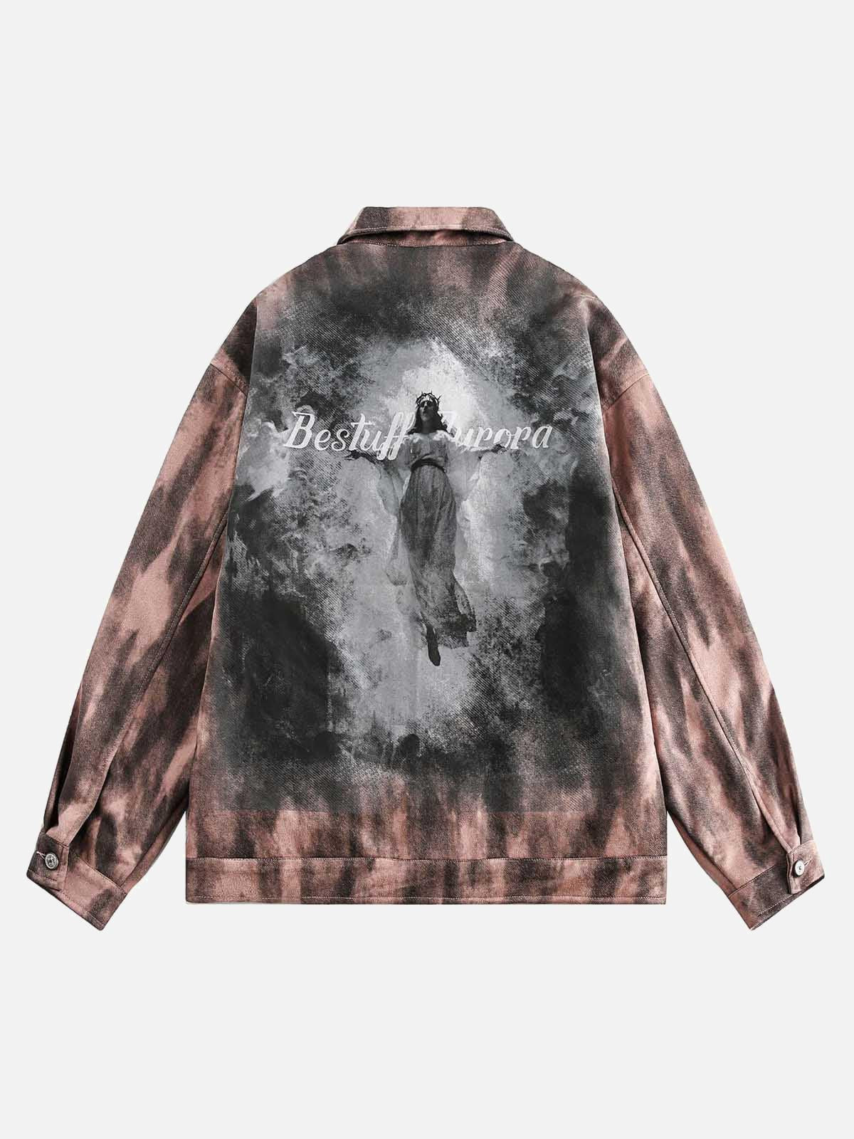 TALISHKO Dark Graffiti Suede Utility Jacket