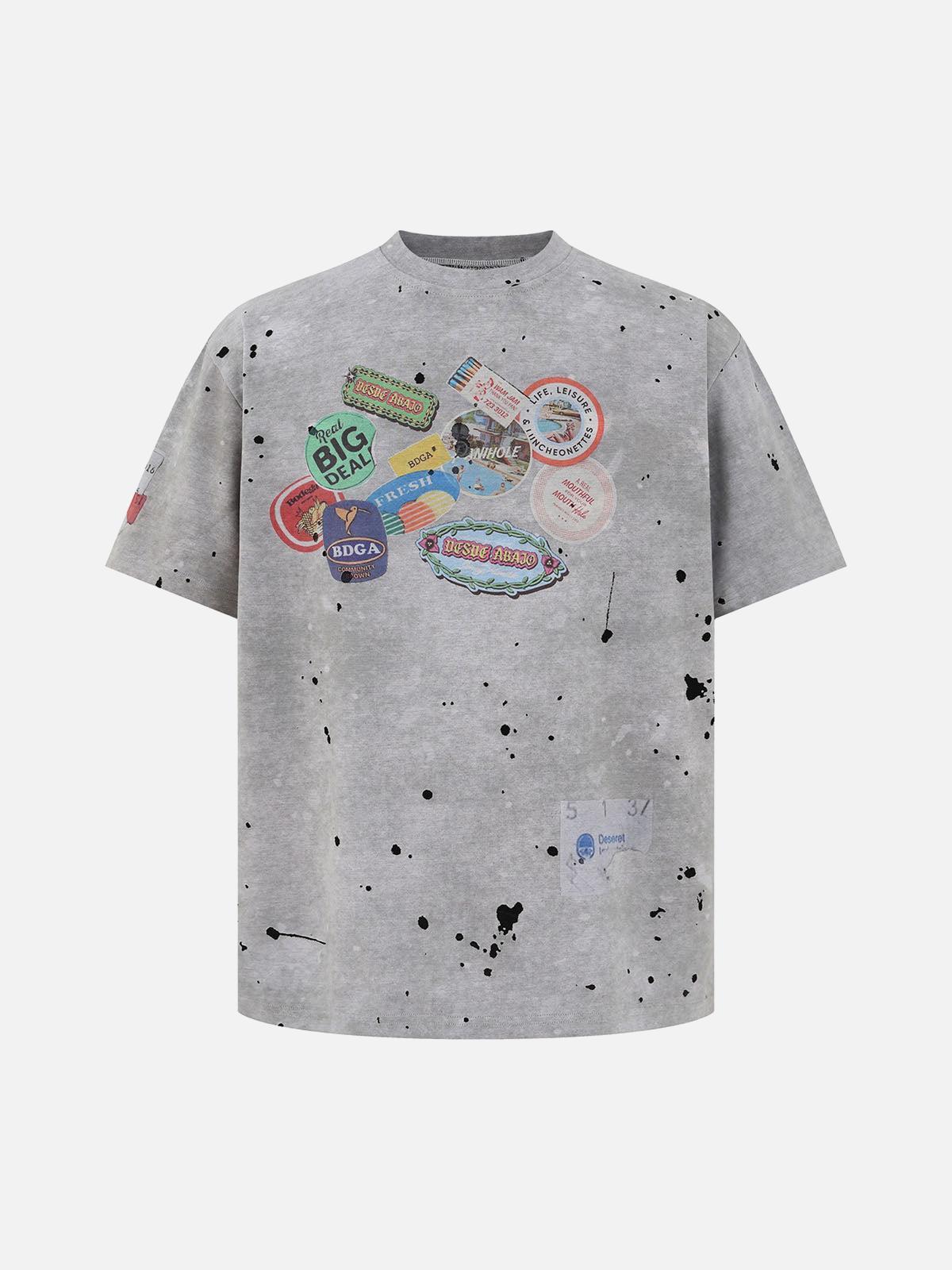 TALISHKO Retro Ink Splash T-Shirt