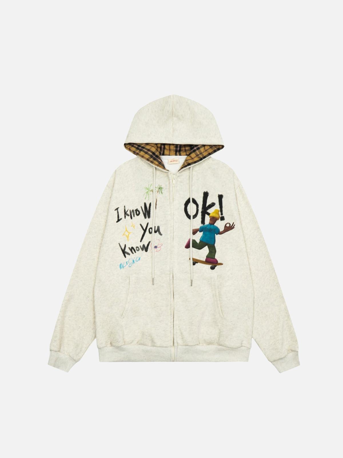 TALISHKO Cartoon Character Leisure Hoodie