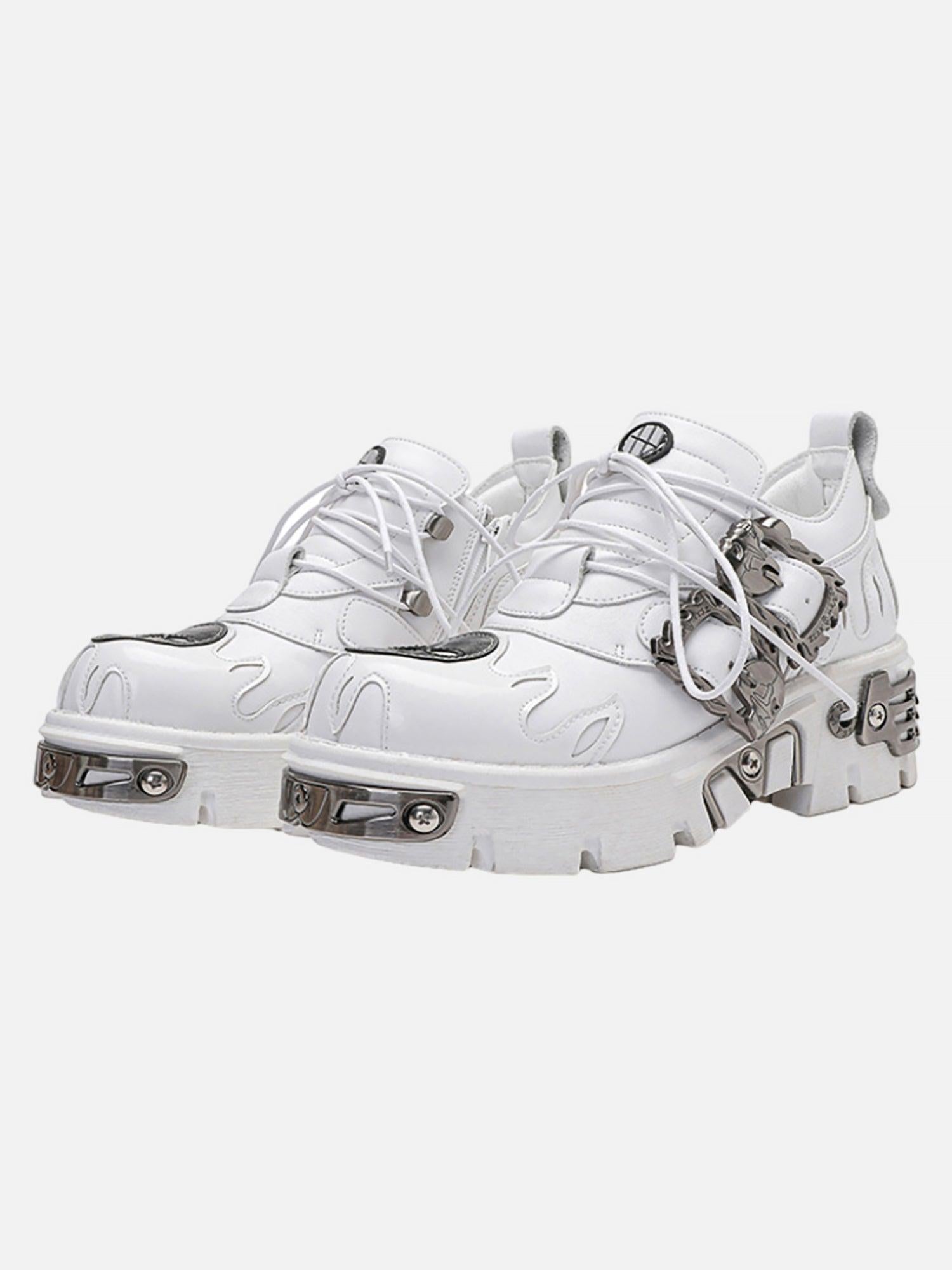 TALISHKO Dark Metal Heavy-Soled Small Leather Shoes