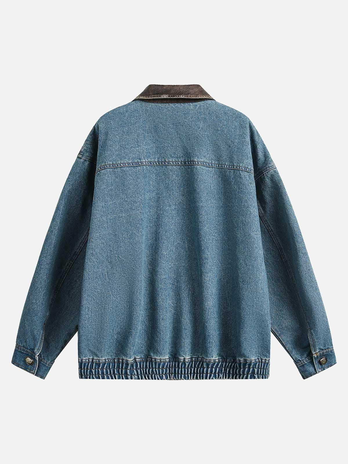 TALISHKO Heavy Washed Denim Work Jacket
