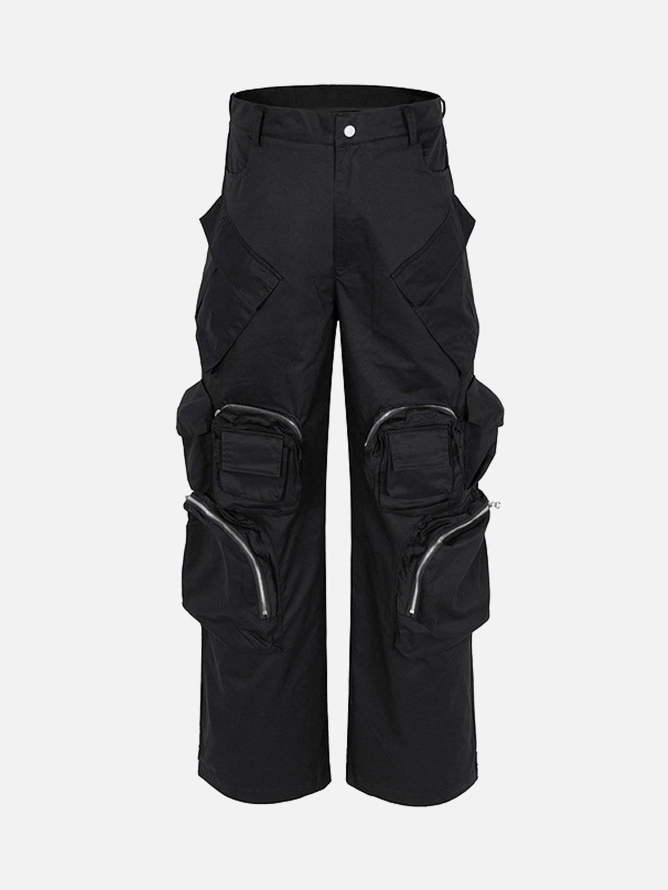 TALISHKO Multi-Pocket Functional Casual Workwear Wide Leg Pants