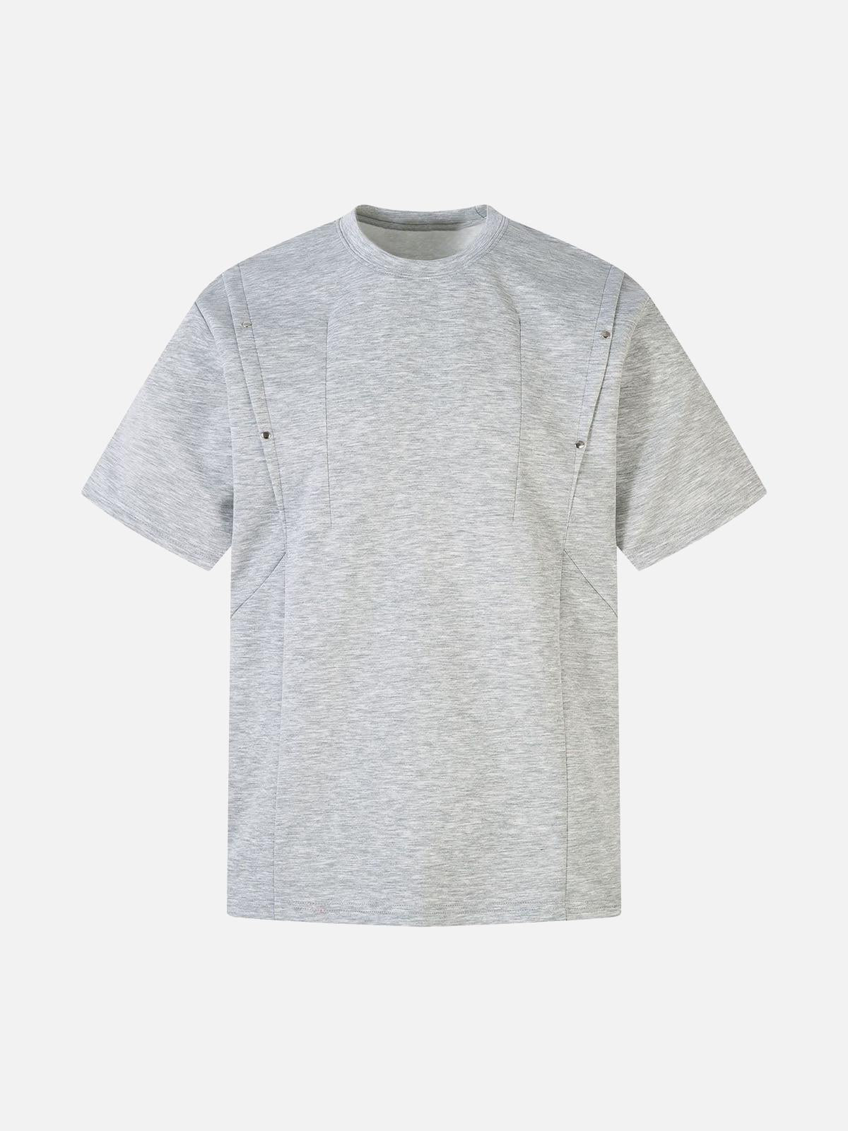 TALISHKO Retro Rivet Pleated Functional T-Shirt