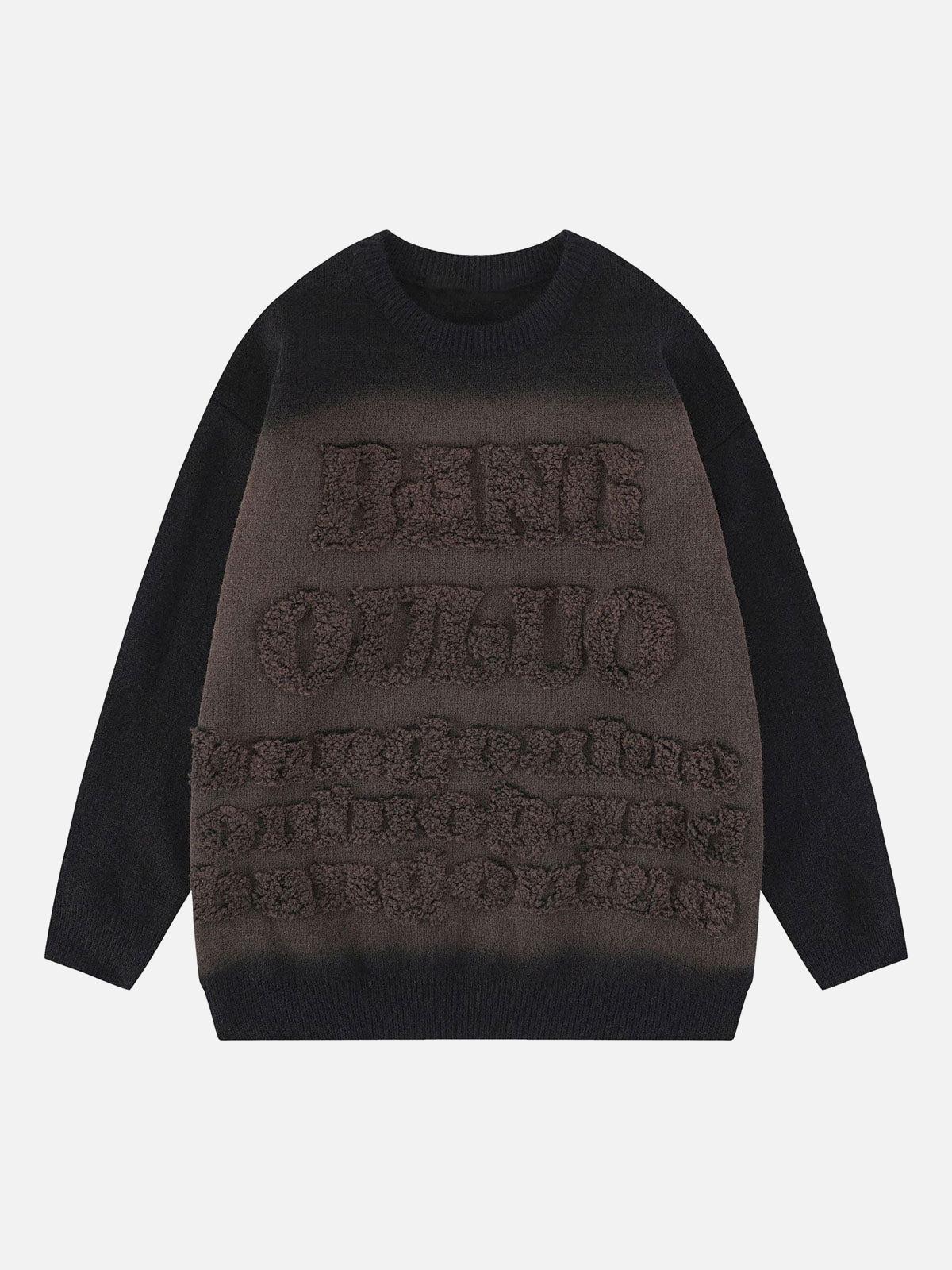 TALISHKO Retro Gradient Crewneck Sweater