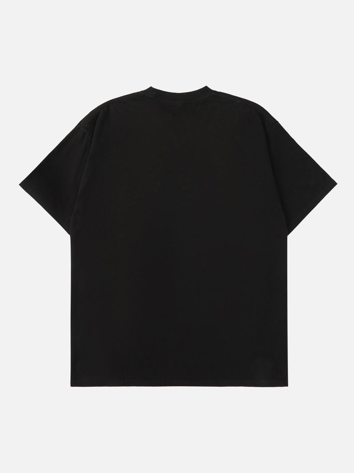 TALISHKO Street Contrast Color Embroidered T-Shirt