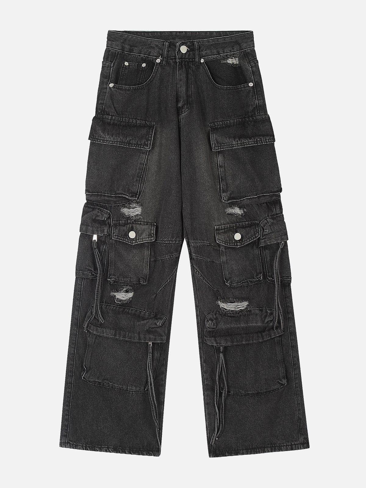 TALISHKO Multiple Pockets Washable Jeans