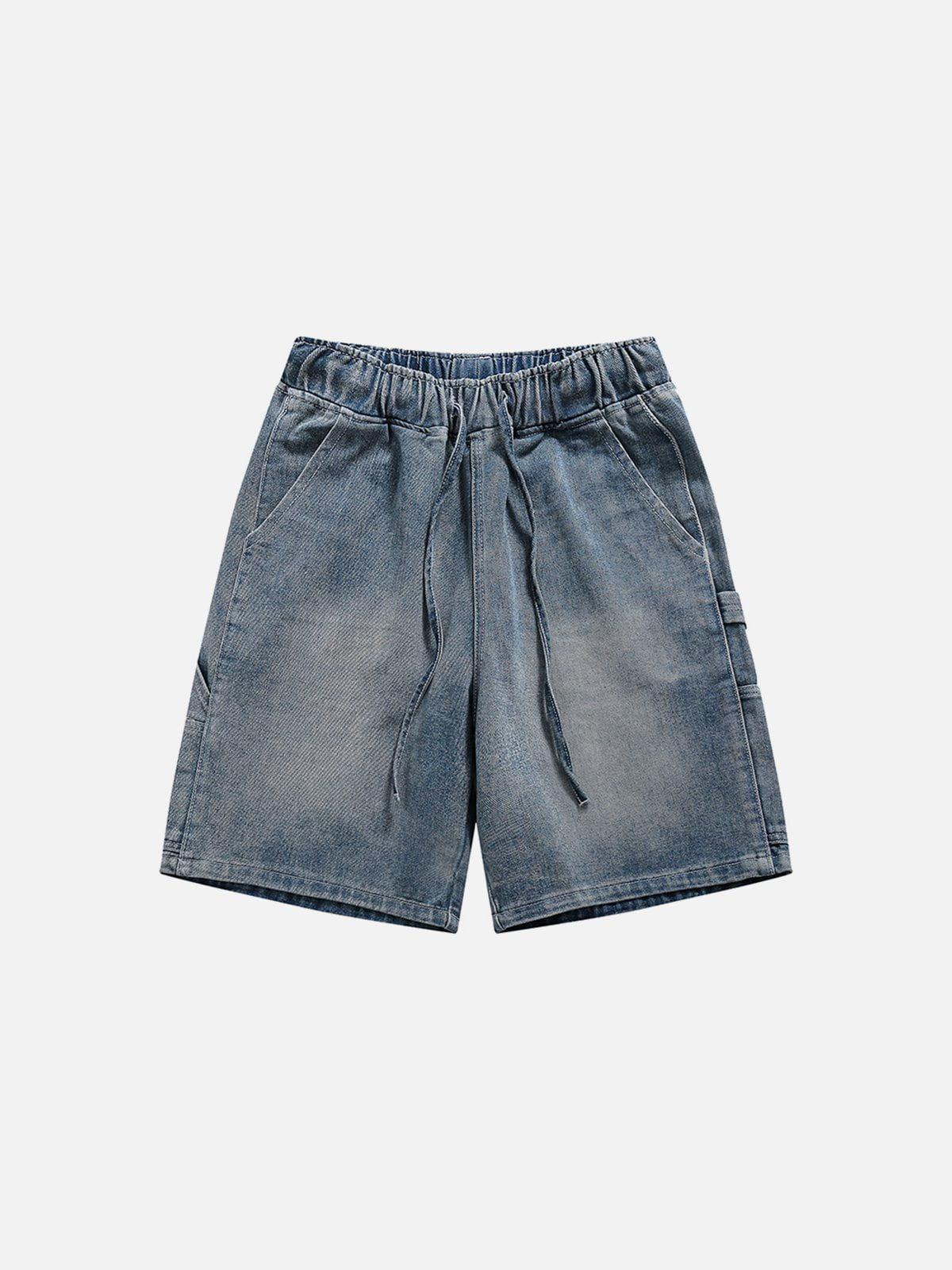 TALISHKO Basic Drawstring Washed Jorts