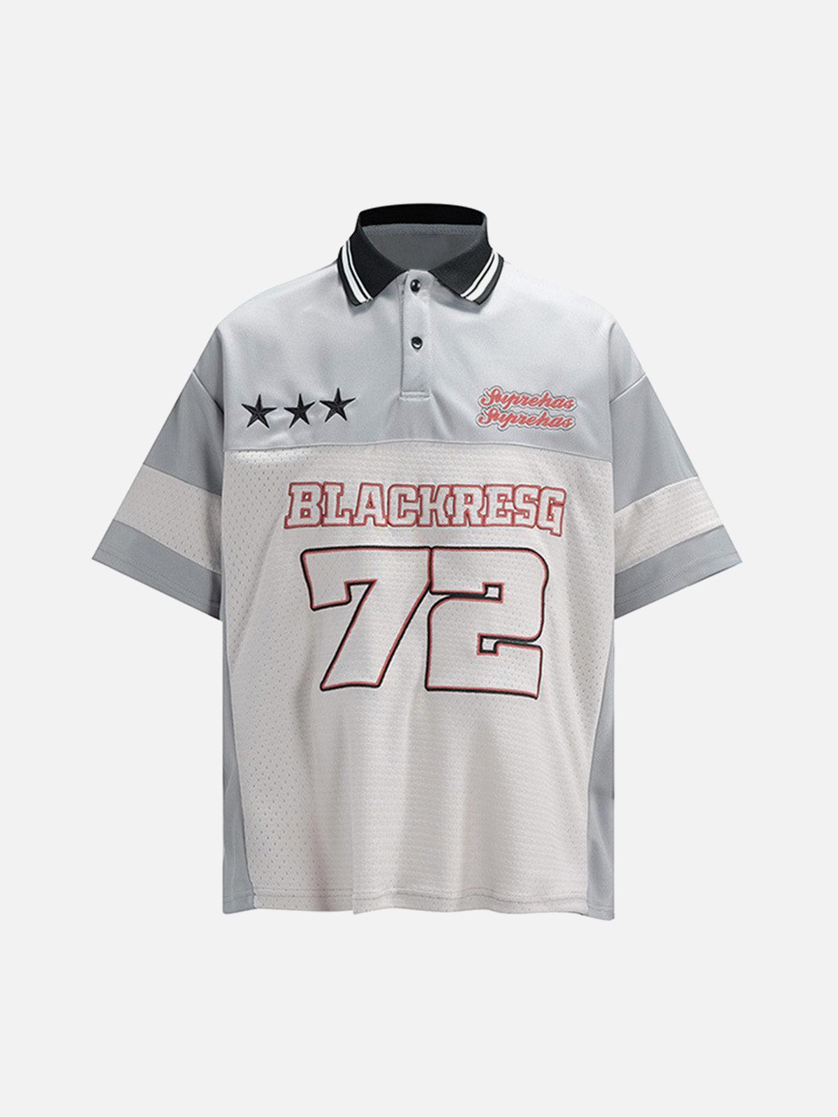 TALISHKO Retro Sports Jersey Polo Shirt