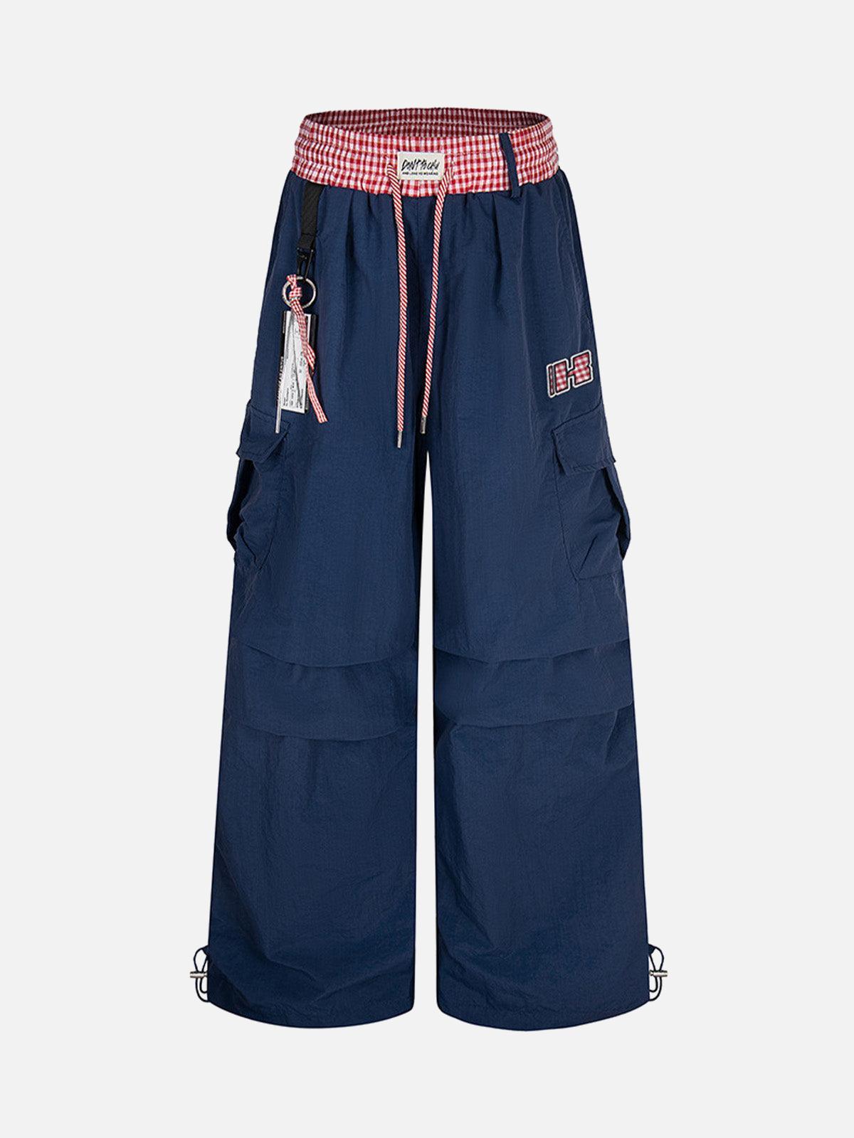 TALISHKO Double Waist Drawstring Baggy Cargo Pants