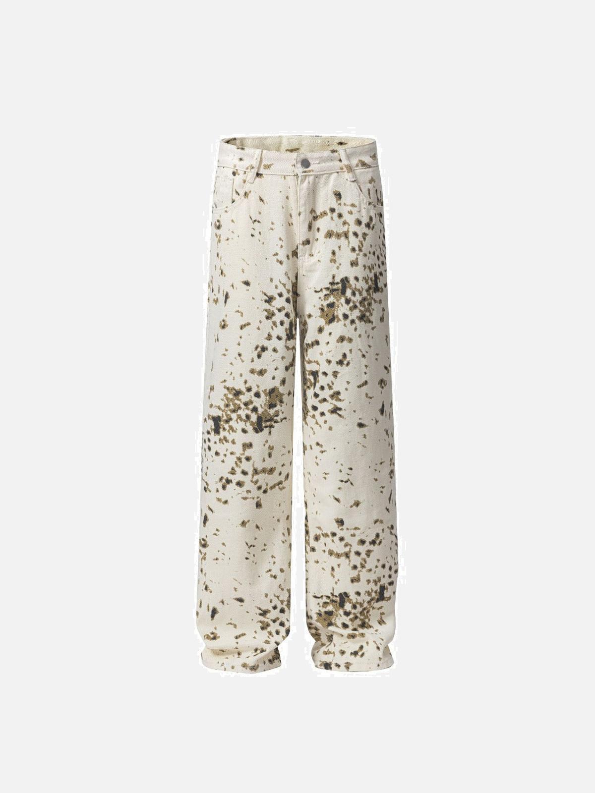 TALISHKO Vintage Tie-Dye Straight Jeans