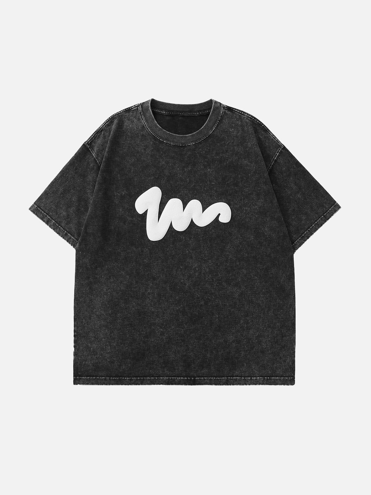 TALISHKO Washed Graffiti Print Tee