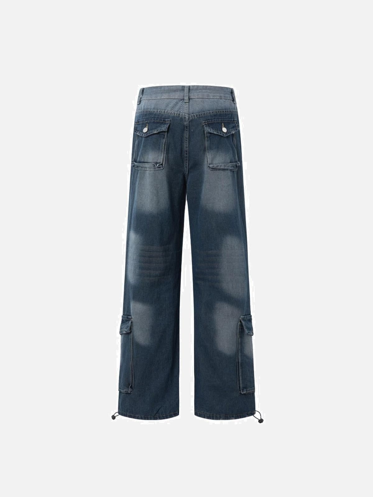 TALISHKO Vintage Washed Multi-Pocket Jeans