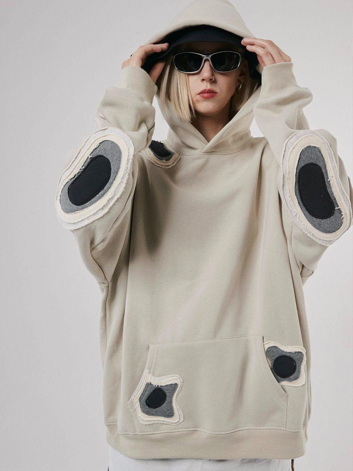 TALISHKO Spot Patchwork Hoodie