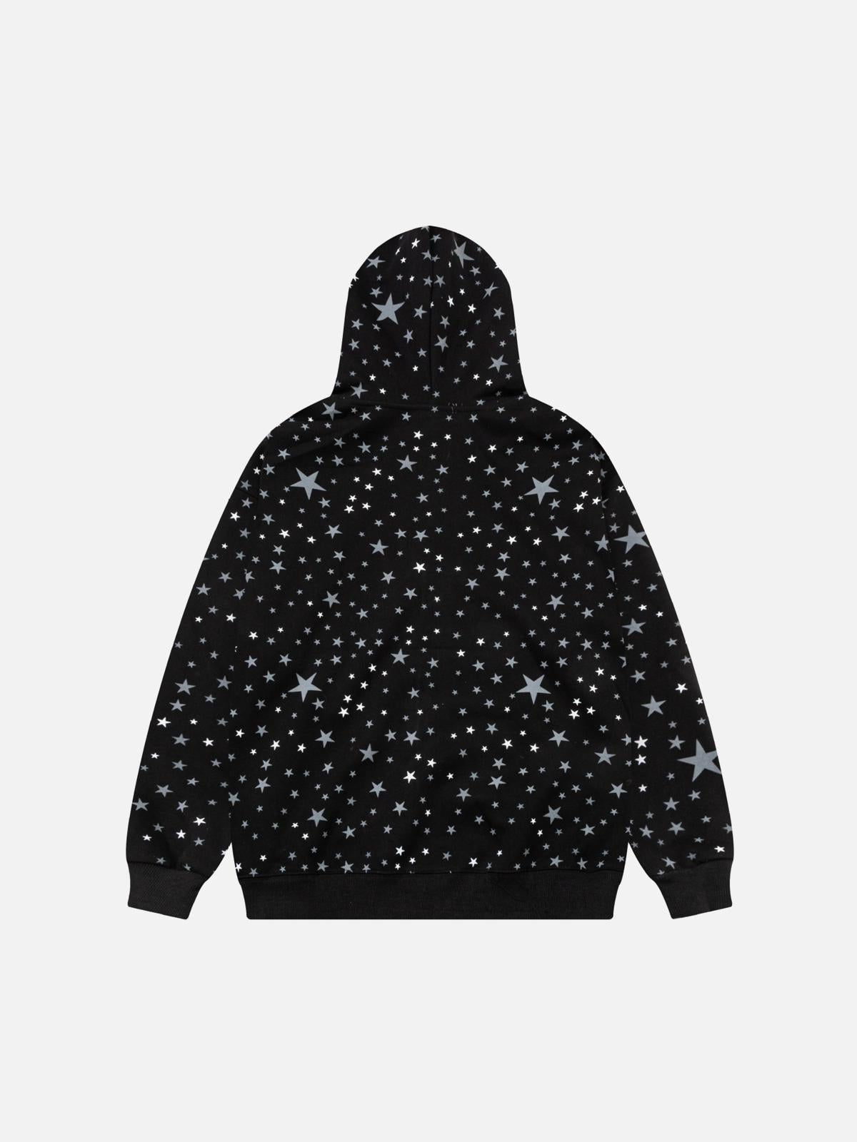 TALISHKO Stars Full Print Zip-Up Hoodie