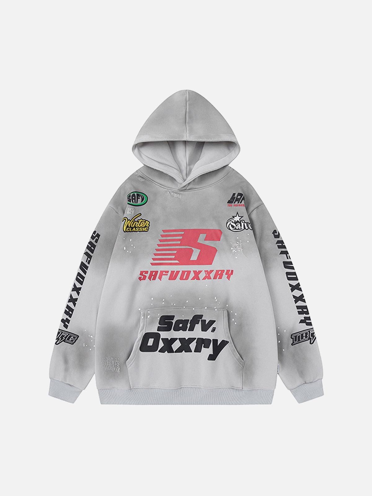 TALISHKO Speed Graphic Washed Racing Hoodie