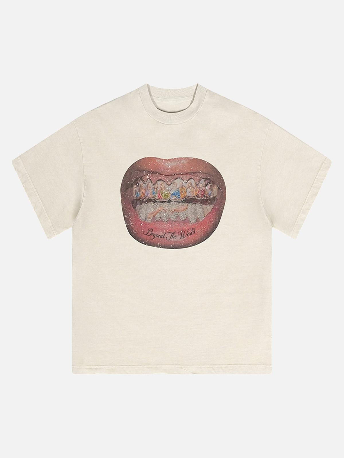 TALISHKO Full Diamond Tooth Pattern T-Shirt
