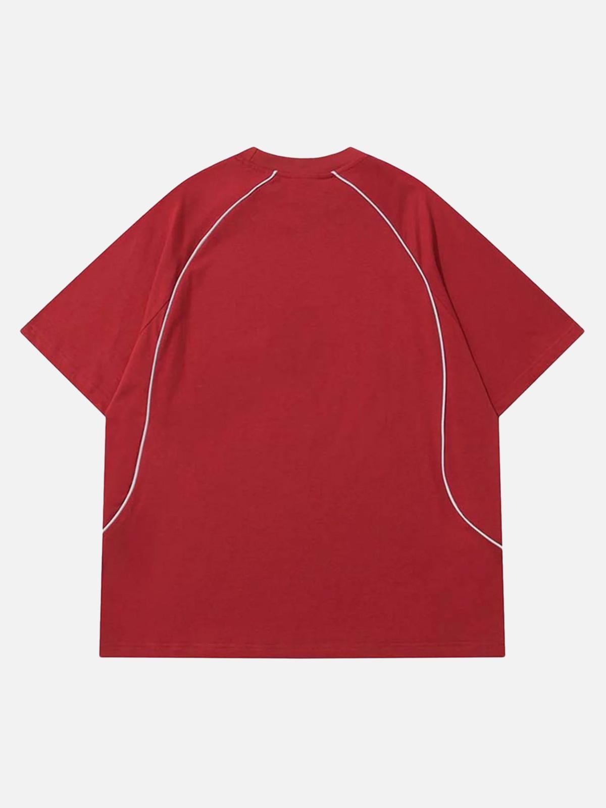 TALISHKO Retro Letter Print T-Shirt