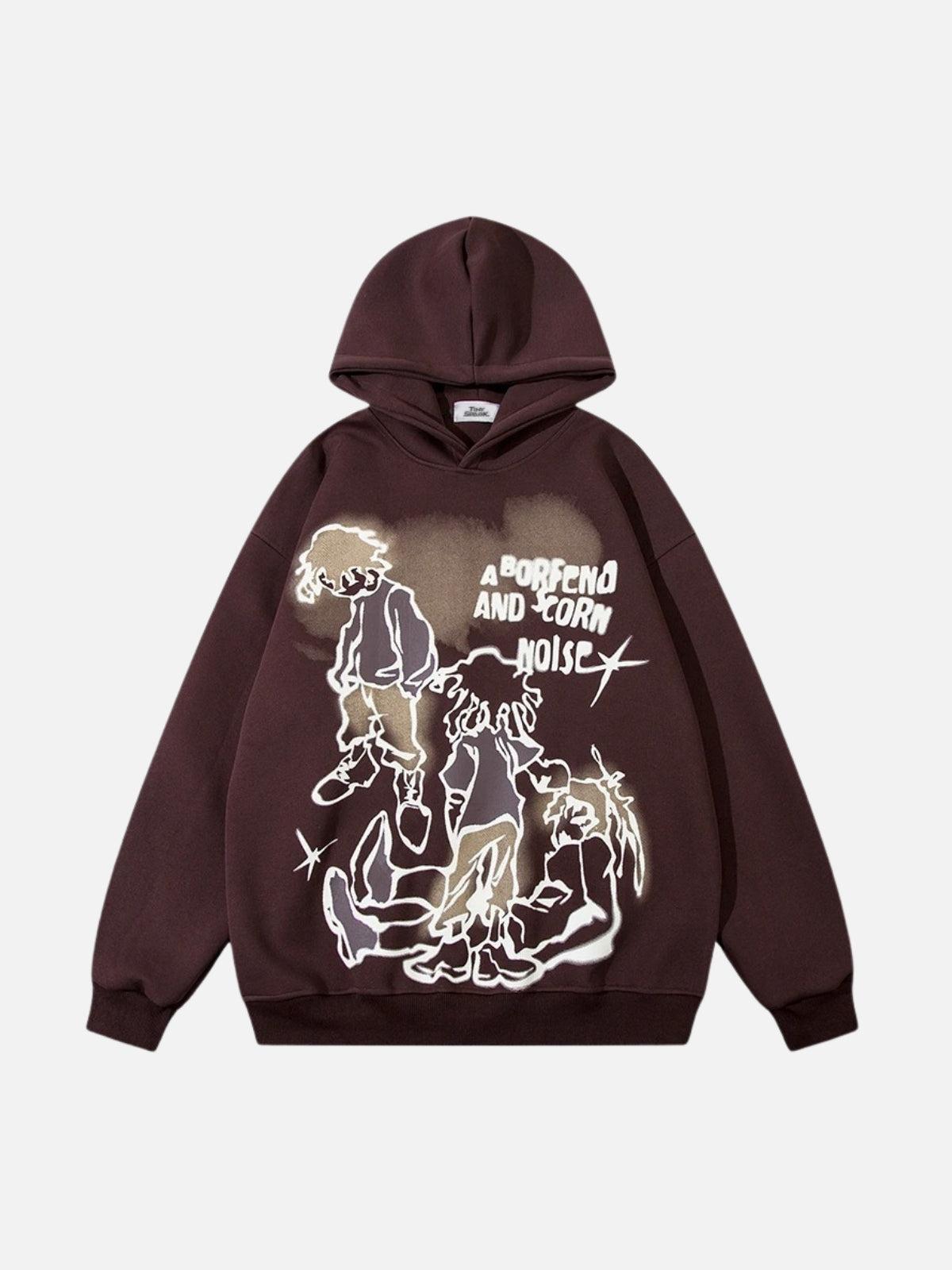 TALISHKO Funny Cartoon Graphic Hoodie