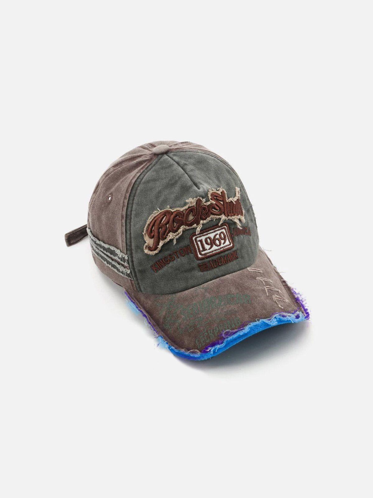 TALISHKO Vintage Embroidered Hole Baseball Cap