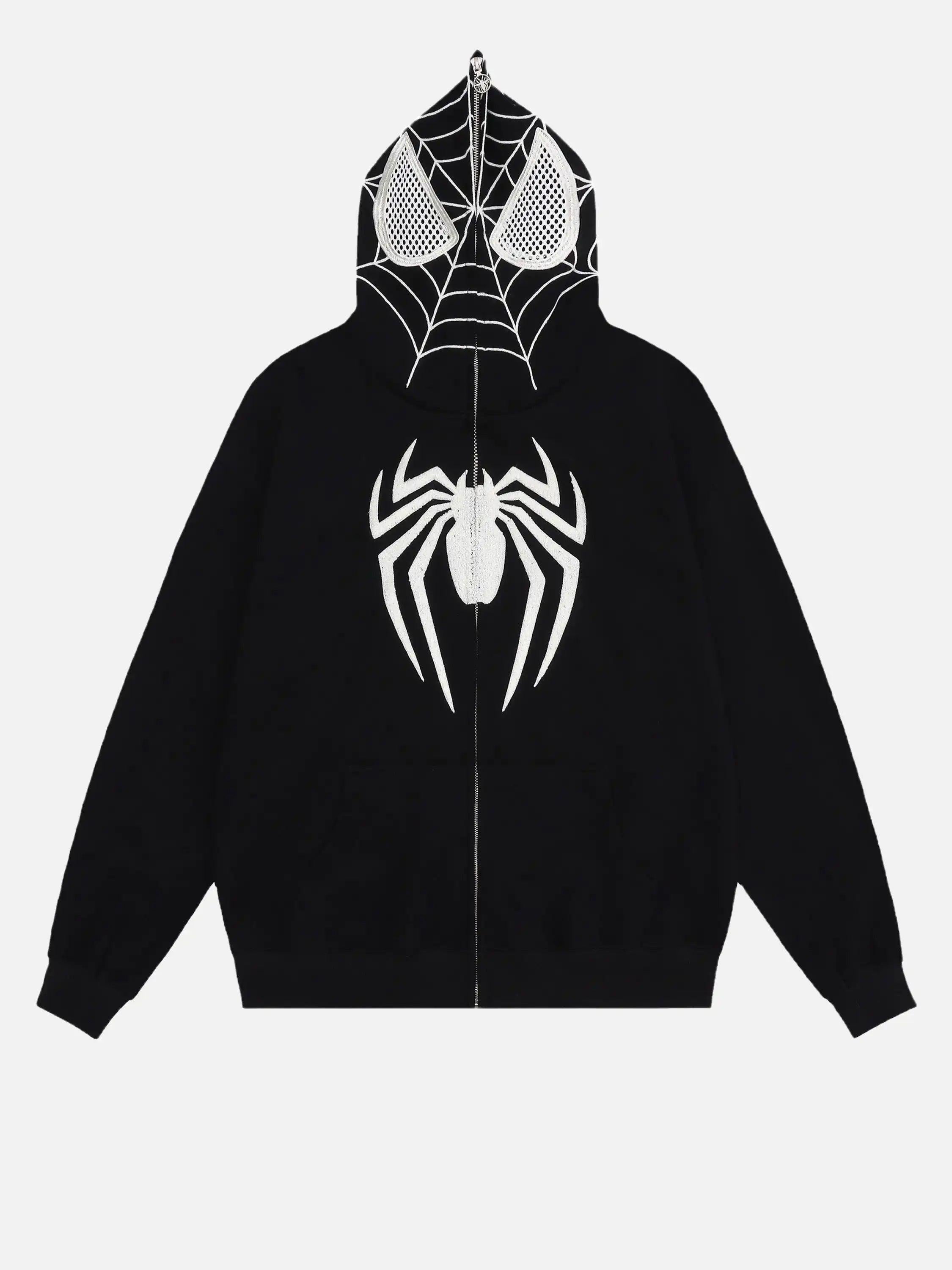 TALISHKO American Spider Towel Embroidery Cardigan Hoodie