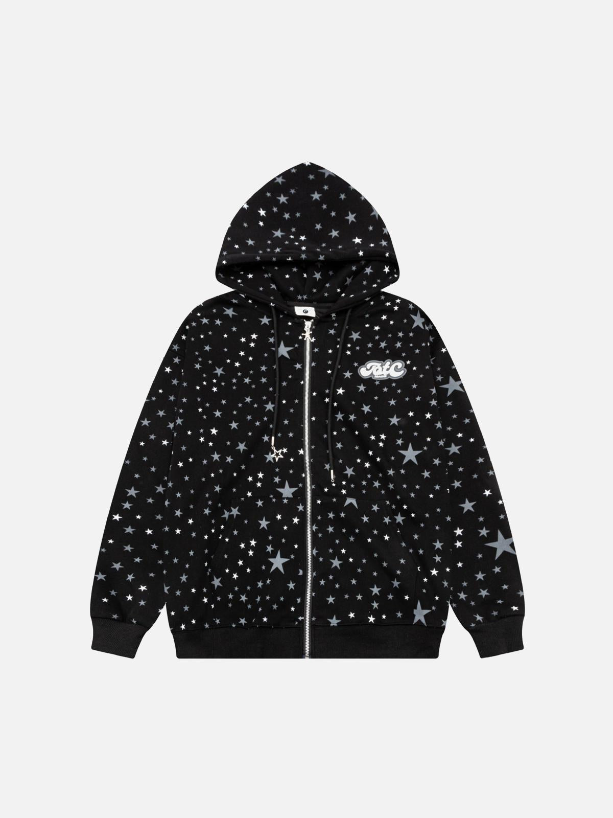 TALISHKO Stars Full Print Zip-Up Hoodie