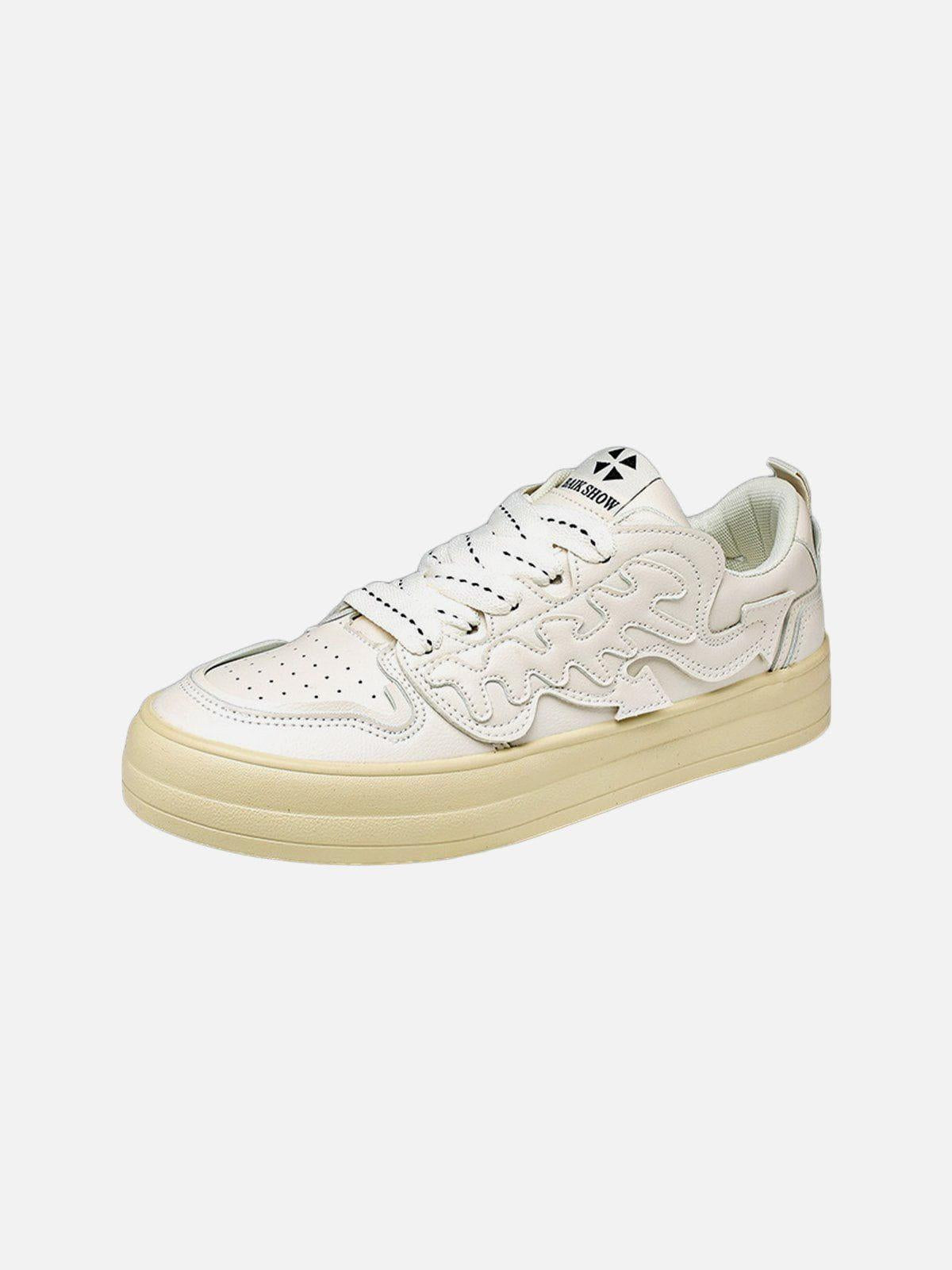 TALISHKO Colorblock Platform Patch Casual Shoes