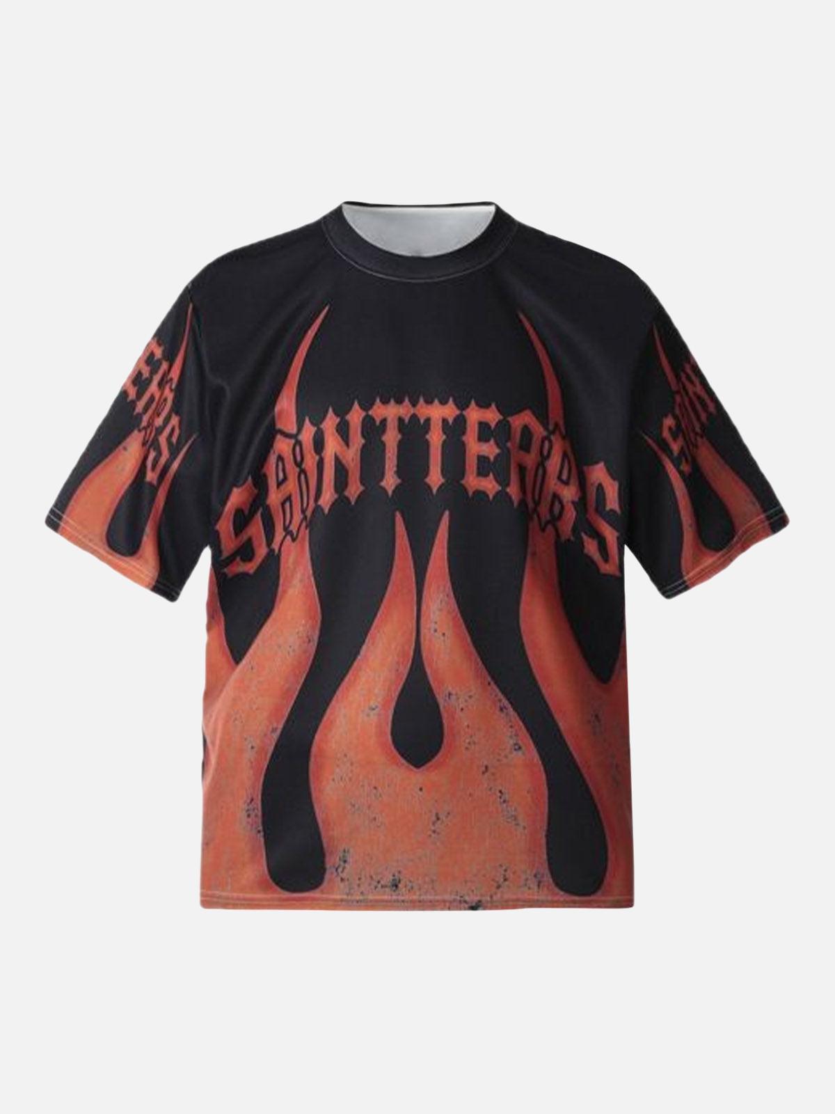 TALISHKO Flame Graphic Crew Neck T-Shirt