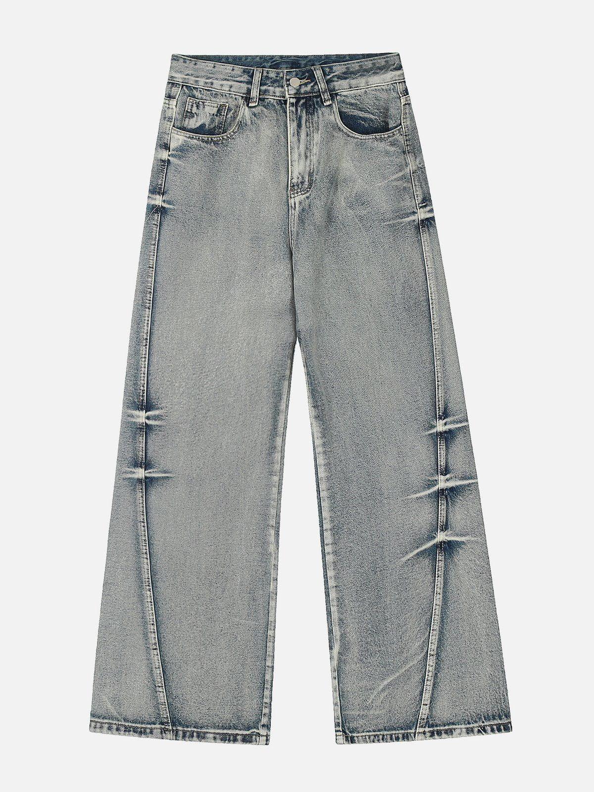 TALISHKO Arc-Stitched Washed Jeans