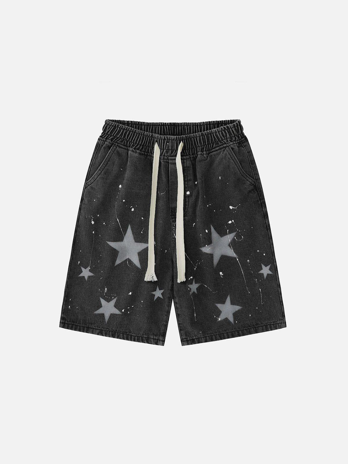 TALISHKO Splash Ink Star Jorts