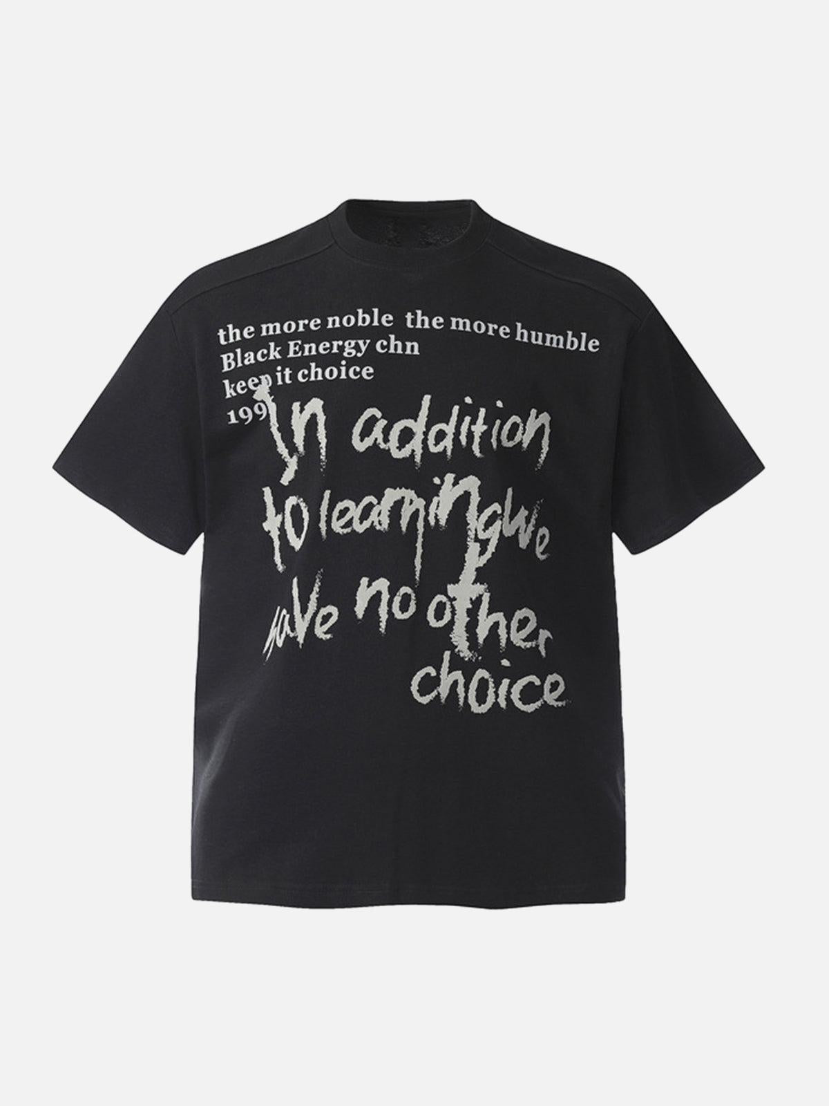 TALISHKO Fun Phantom Letter Print T-Shirt