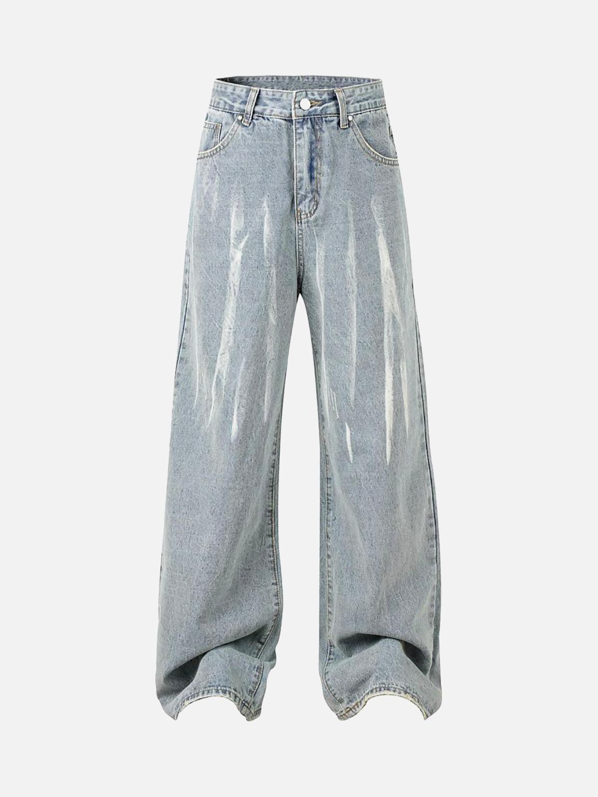 TALISHKO High Street Hip Hop Hand-Painted Spray-Painted Jeans