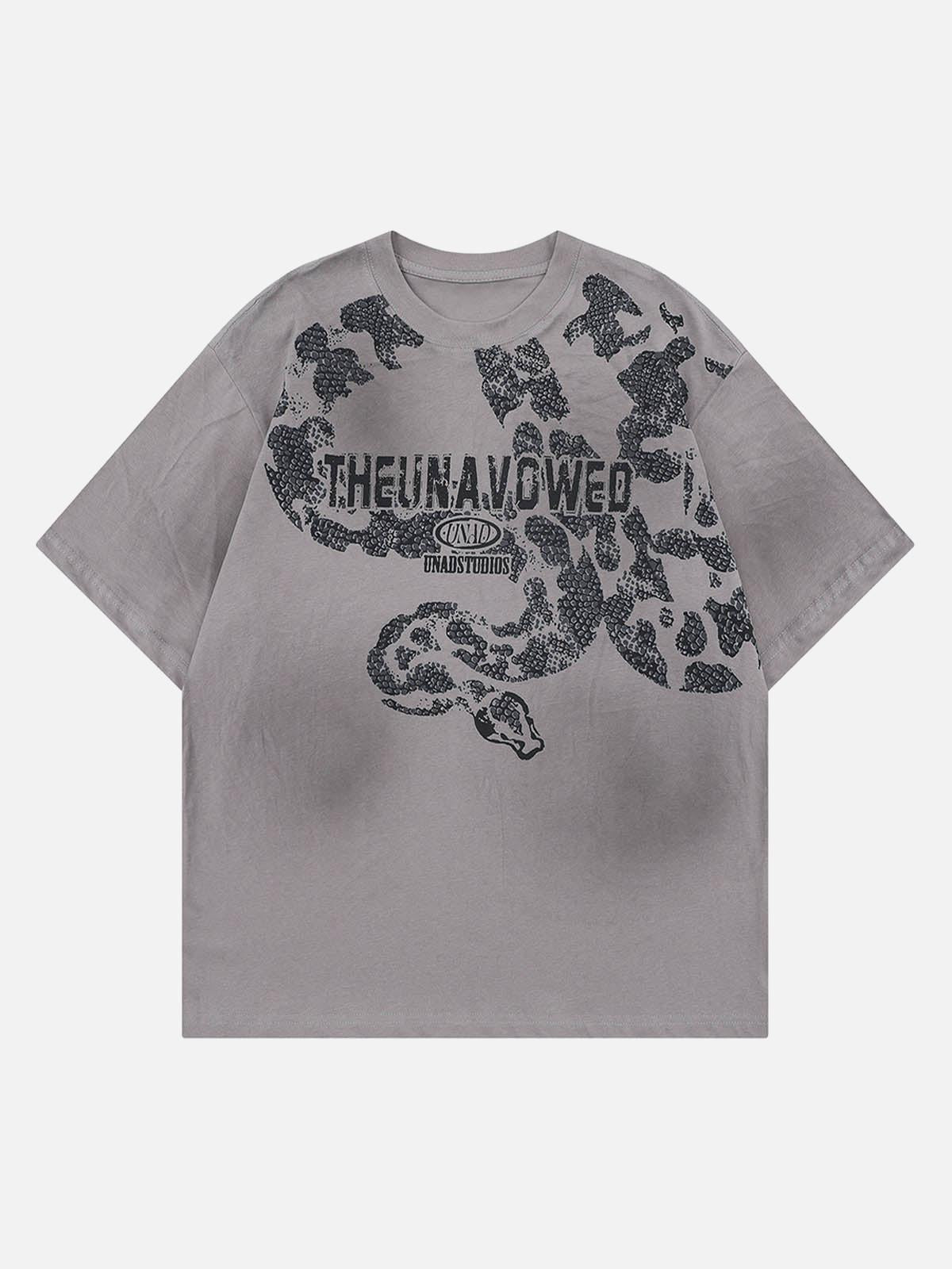 TALISHKO Oversized Snake Graphic T-Shirt