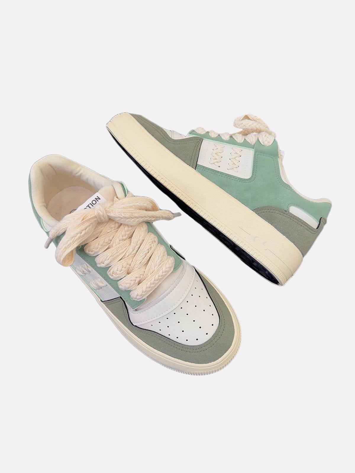 TALISHKO Colorblock Rope Trim Skate Shoes