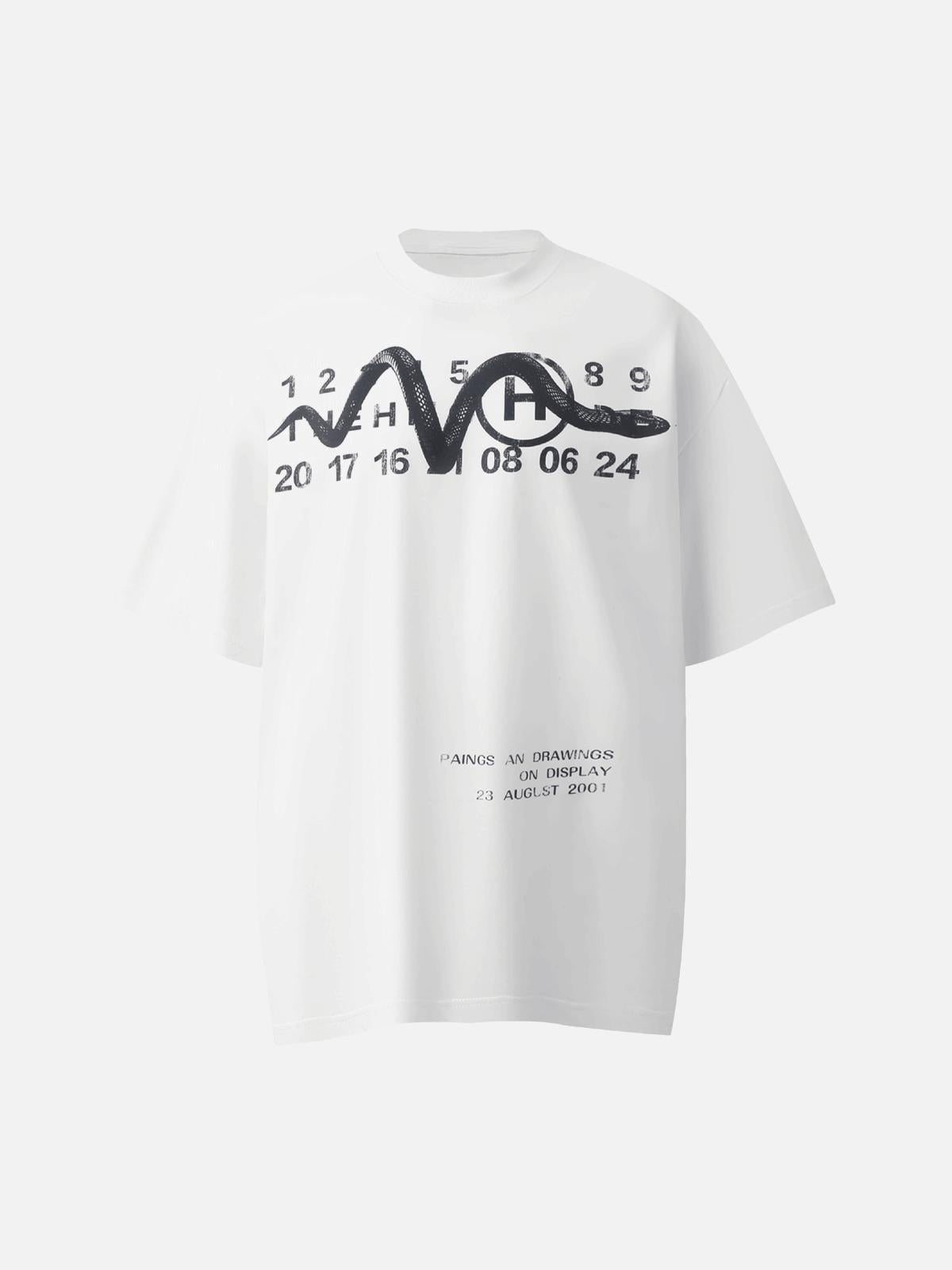 TALISHKO Washed Digital Art Street Rap T-Shirt