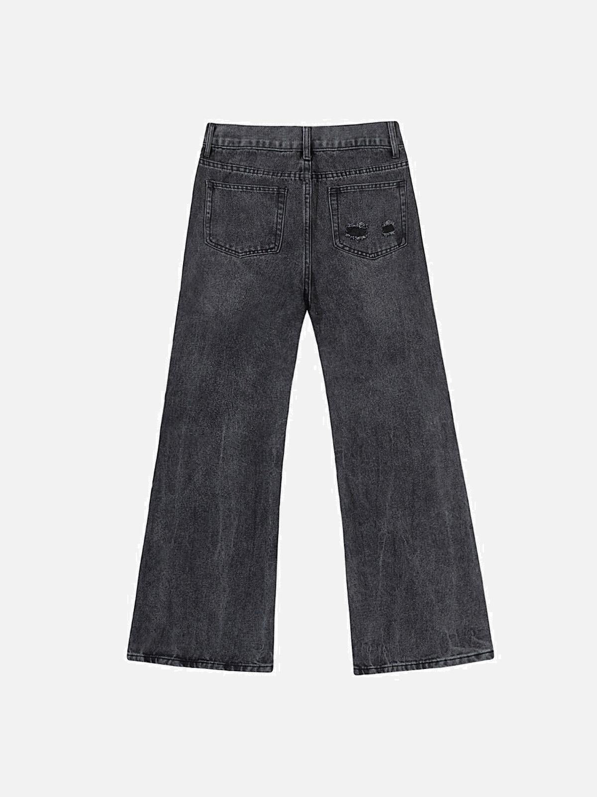 TALISHKO Vintage Graffiti Print Jeans