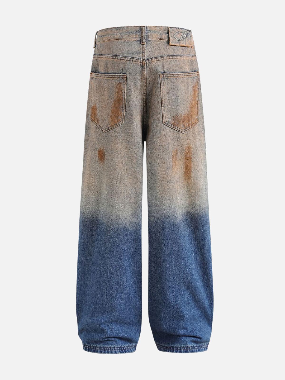 TALISHKO Mud Dyeing Distressed Jeans