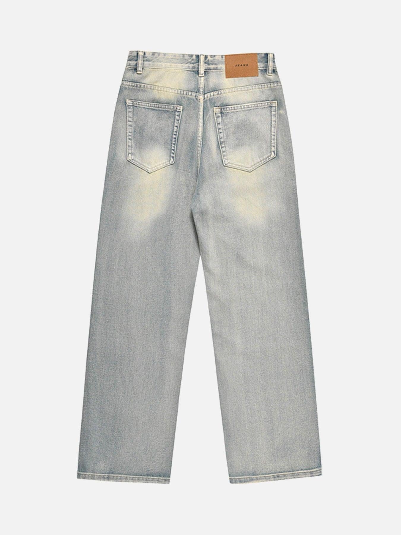 TALISHKO Washed And Worn Loose Jeans