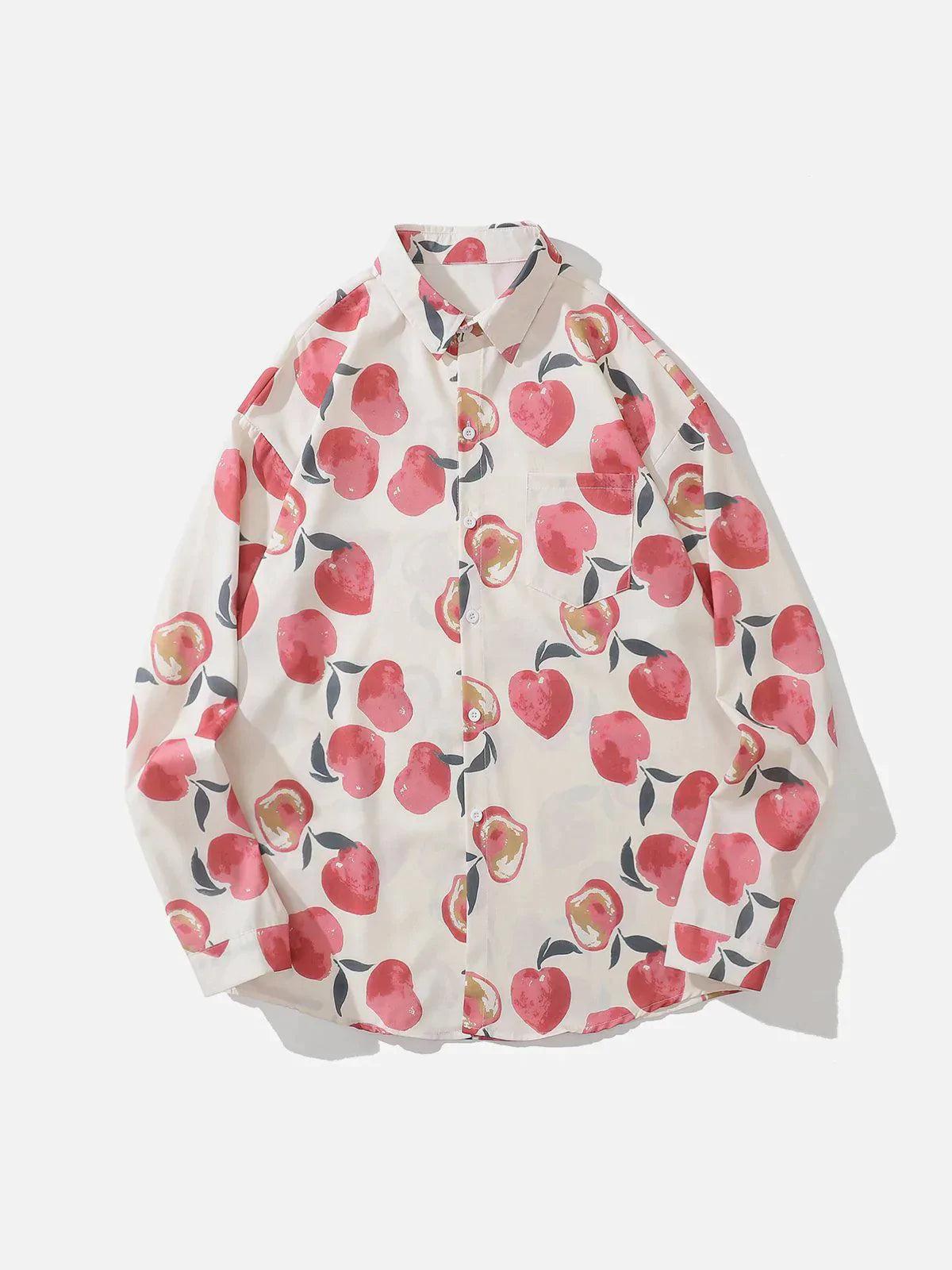 TALISHKO Fruit Print Long-Sleeved Shirt