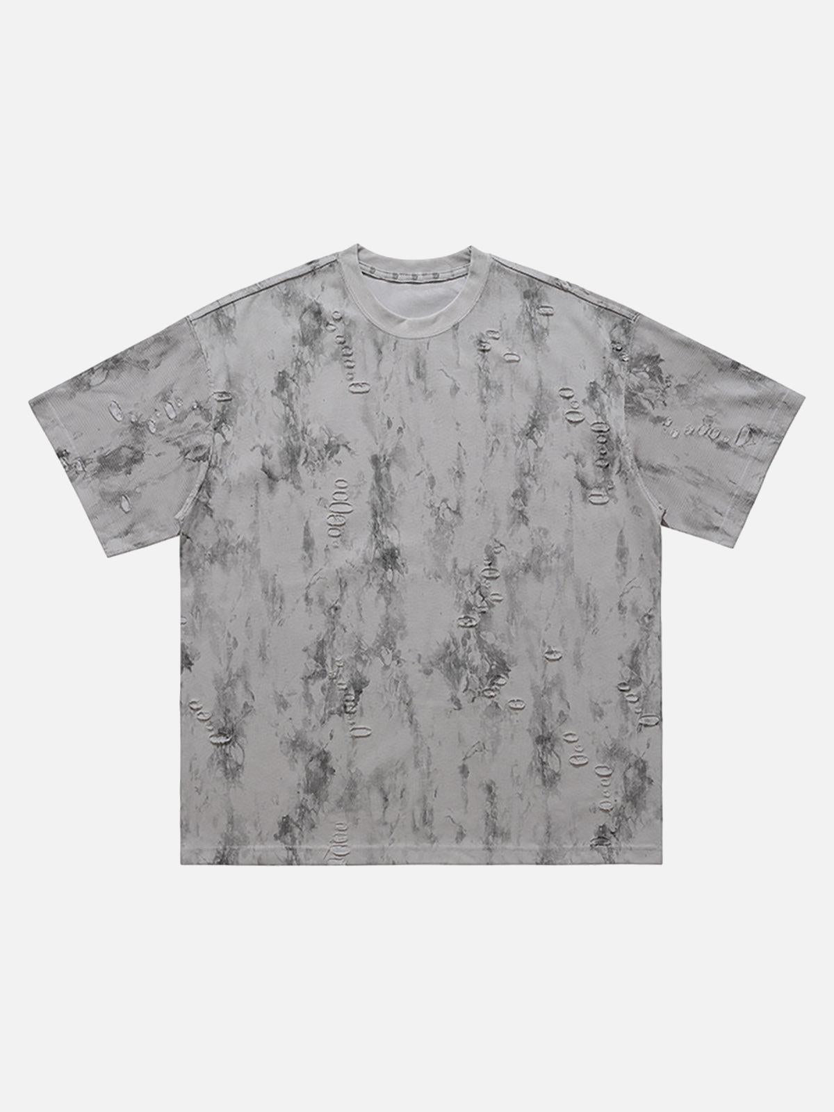 TALISHKO Ripped Tie-Dye T-Shirt