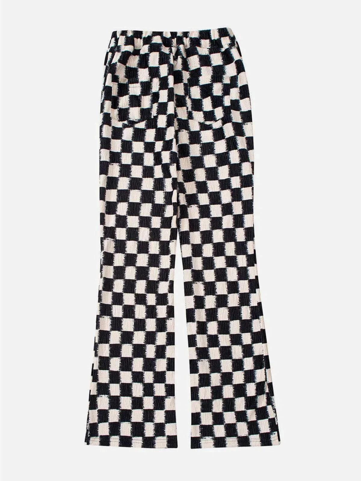 TALISHKO Checkerboard Elastic Horn Pants