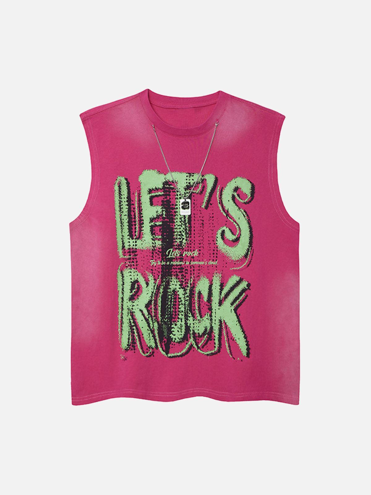 TALISHKO Street Graphic Spray Print Necklace T-Shirt