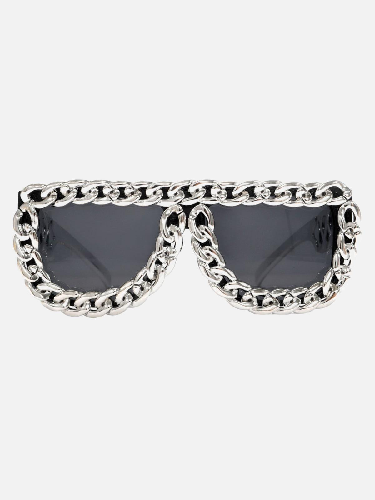 TALISHKO Street Square Frame Chain Sunglasses