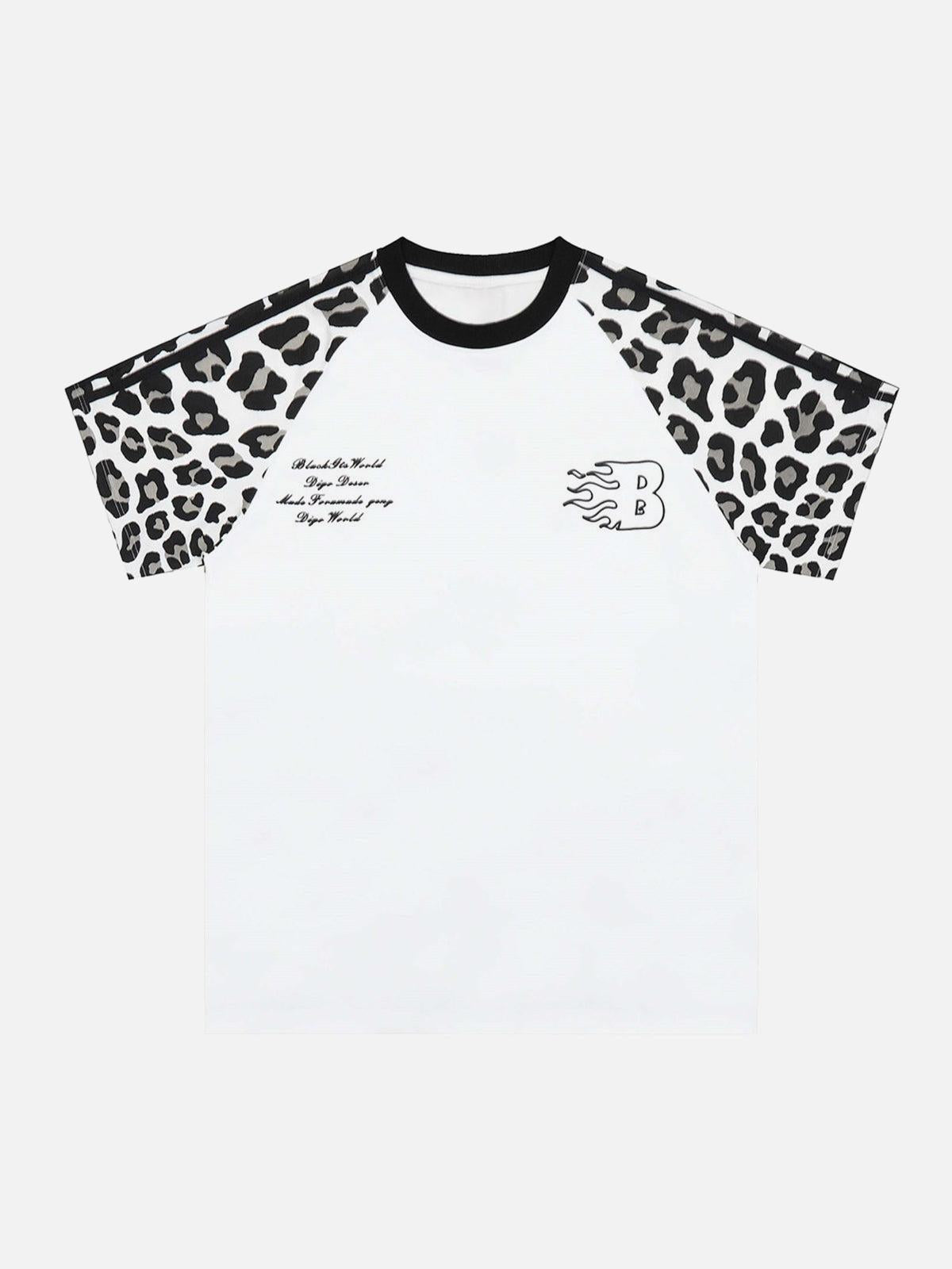 TALISHKO Cheetah Print Raglan Sleeve T-Shirt