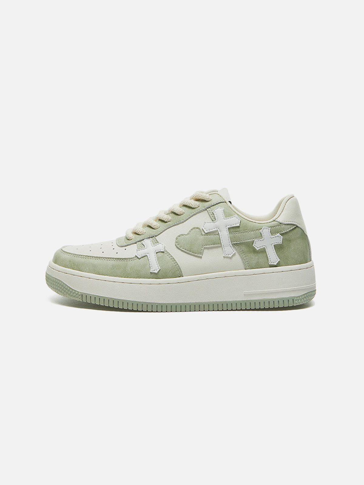 TALISHKO Colorblock Cross Heart Casual Shoes