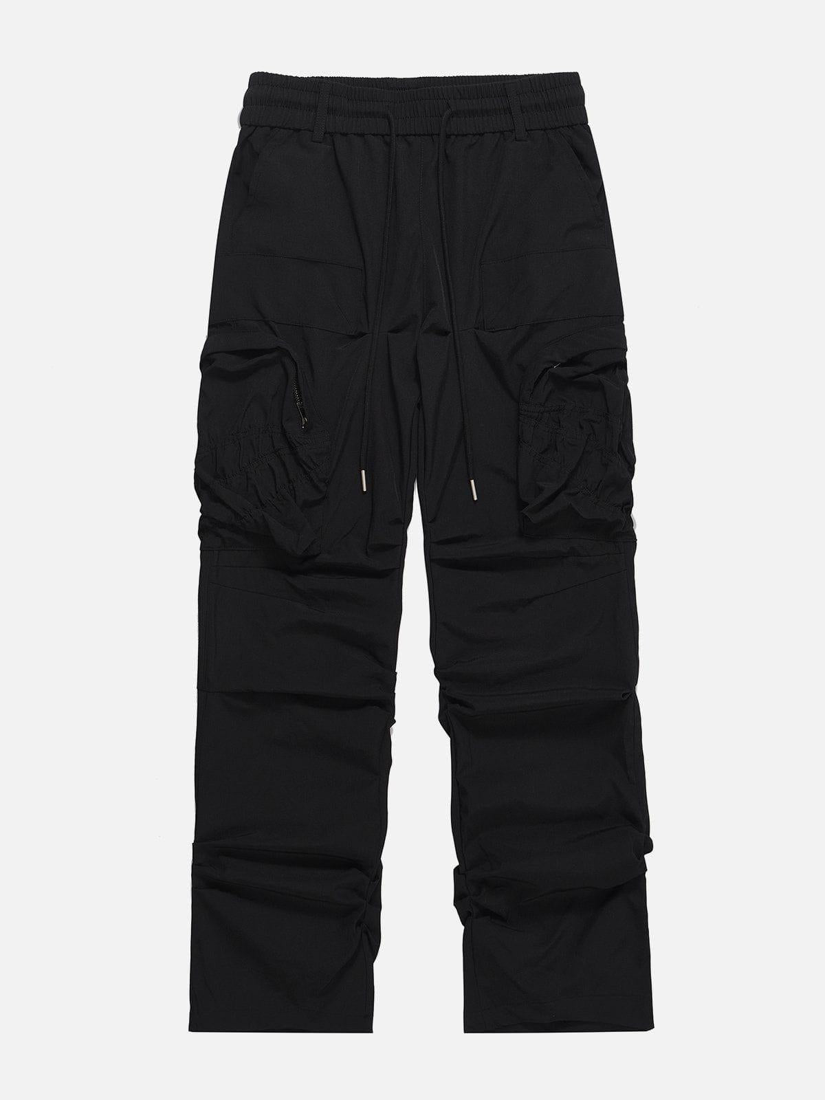 TALISHKO Large Pocket Wrinkle Cargo Pants
